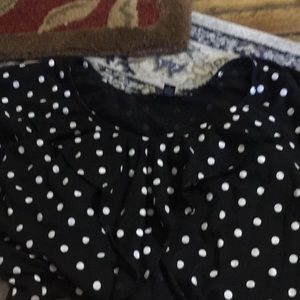 Blue polkadot blouse
